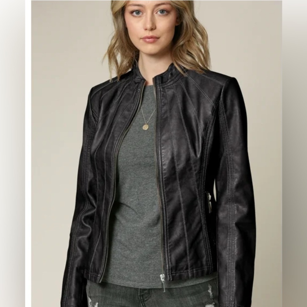 Made by Johnny Faux Leather Jacket